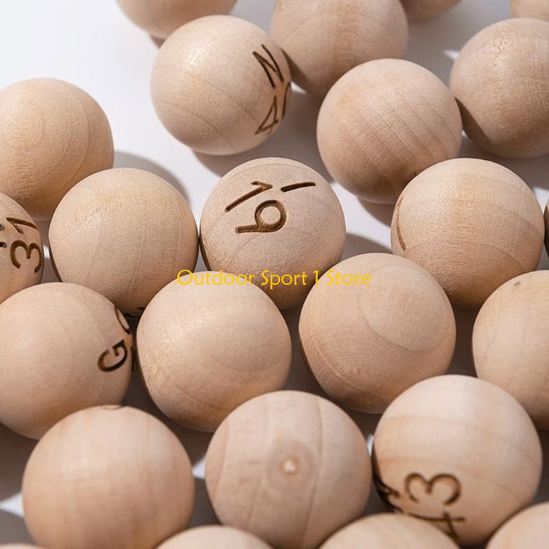 A0KA 75Pcs 천연 나무 빙고 공 게임 파티를위한 - Party Games Easy 리뷰 및 가격